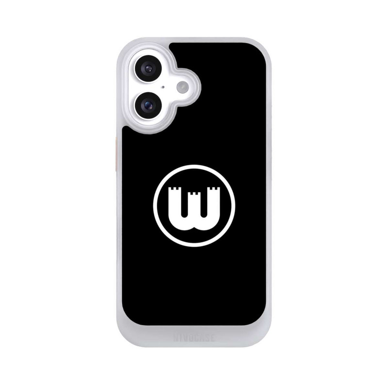 iPhone 16 NIVOcore VfL Wolfsburg Zinnenwappen Schwarz