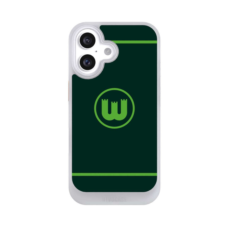 iPhone 16 NIVOcore VfL Wolfsburg Zinnenwappen Linien Grün