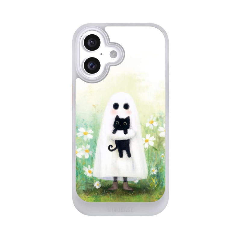iPhone 16 NIVOcore Geist und Katze Halloween mit KI