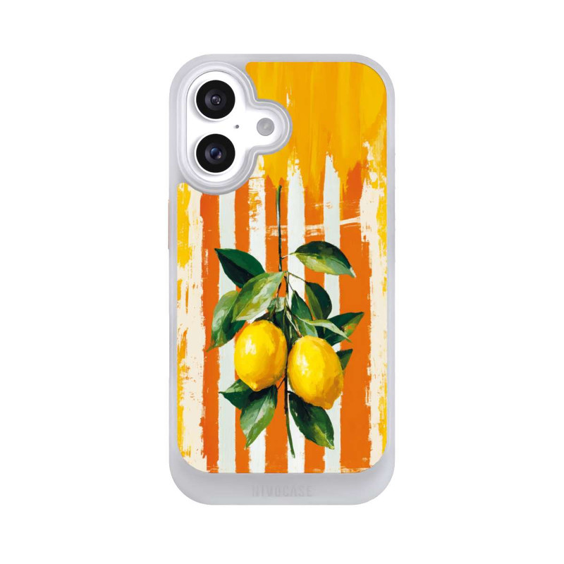 iPhone 16 NIVOcore Summer Lemons on Stripes with AI
