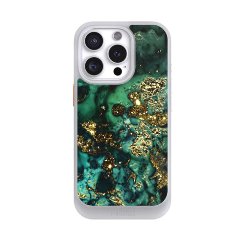 Apple iPhone 16 Pro NIVOcore Cyan Glitzer Marmorlook