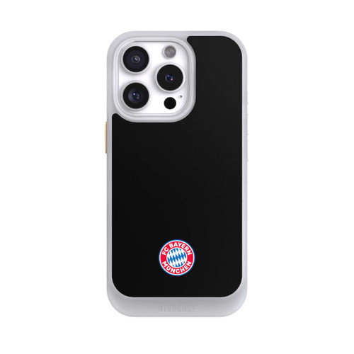Apple iPhone 16 Pro NIVOcore Logo FCB Classique Petit - Coloré sur Fond Noir