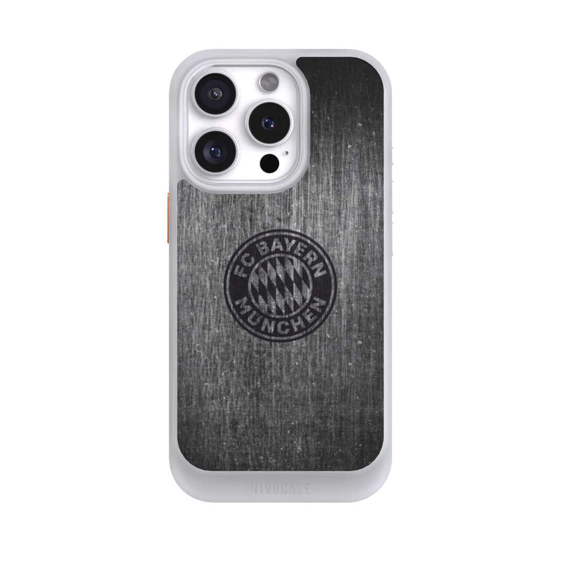 iPhone 16 Pro NIVOcore Metalllook FCB Logo einfarbig