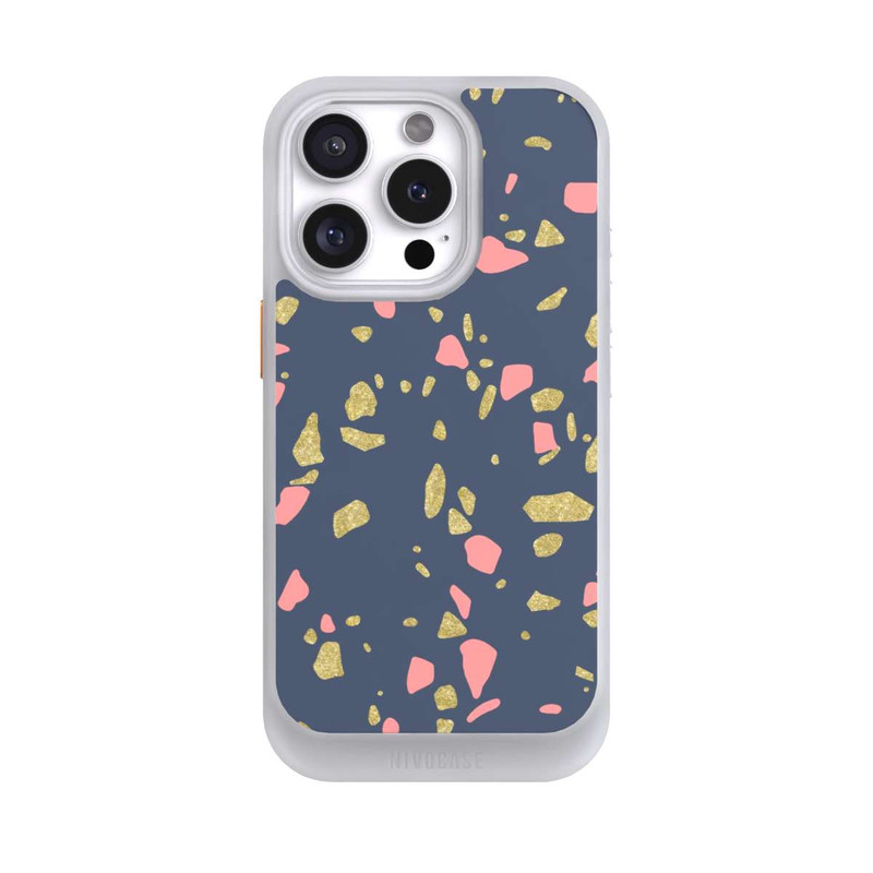 iPhone 16 Pro NIVOcore Terazzo Gold-Optik