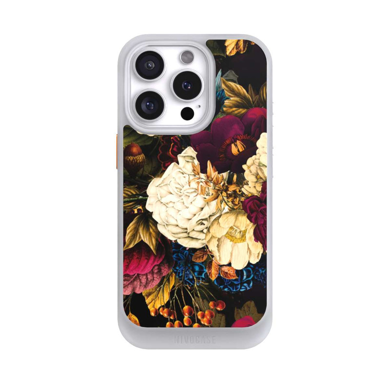 iPhone 16 Pro NIVOcore Fleurs vintage sombres