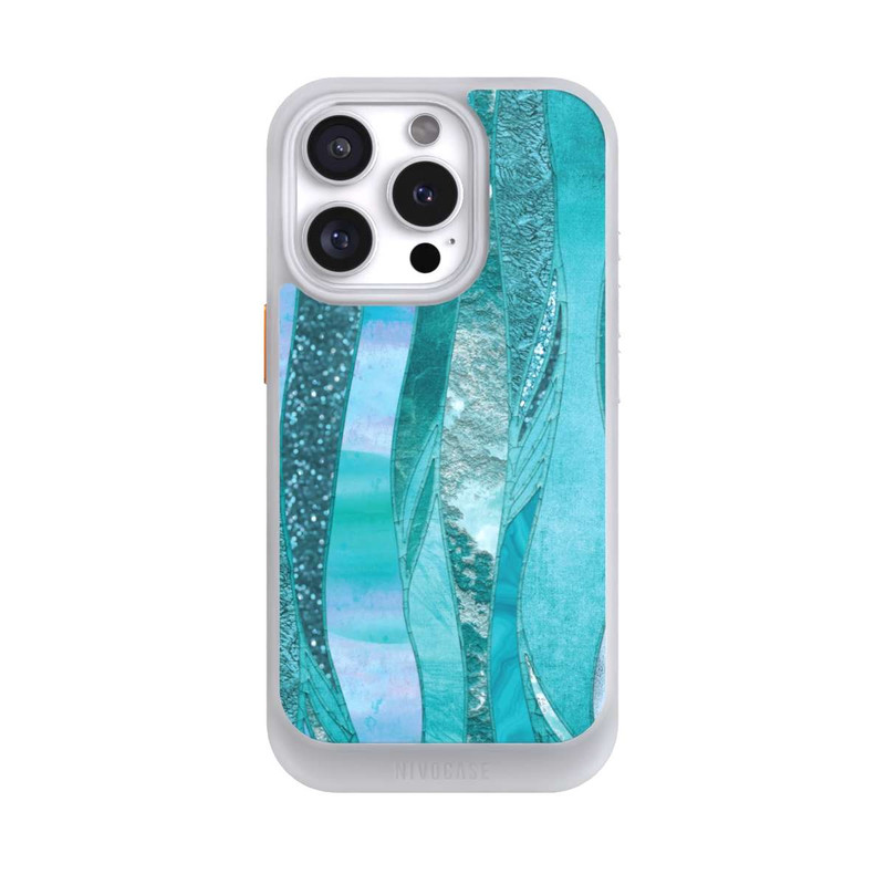 iPhone 16 Pro NIVOcore glamouröser Glitzerlook blau