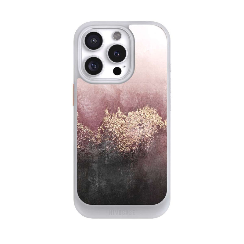 iPhone 16 Pro NIVOcore Rosa Himmelsstaub Golddruck