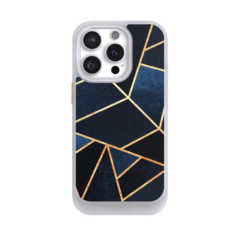 iPhone 16 Pro NIVOcore Navy Stone Gold Print