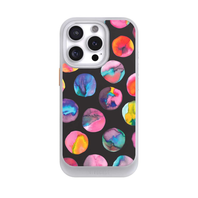 iPhone 16 Pro NIVOcore Marbres d'encre colorés points noirs