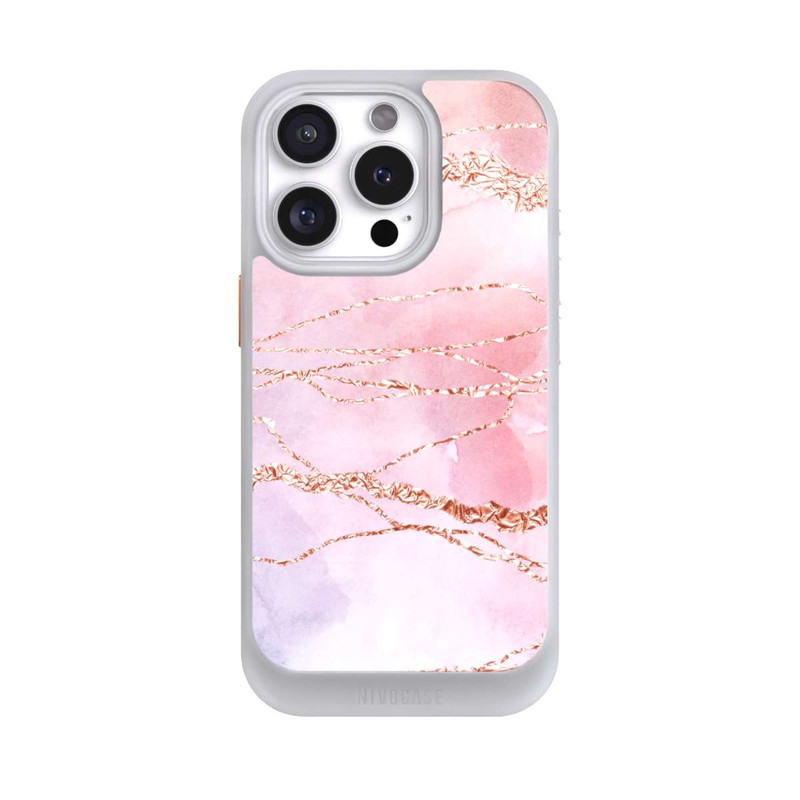 iPhone 16 Pro NIVOcore Glitter Look Pink Girly Marmor