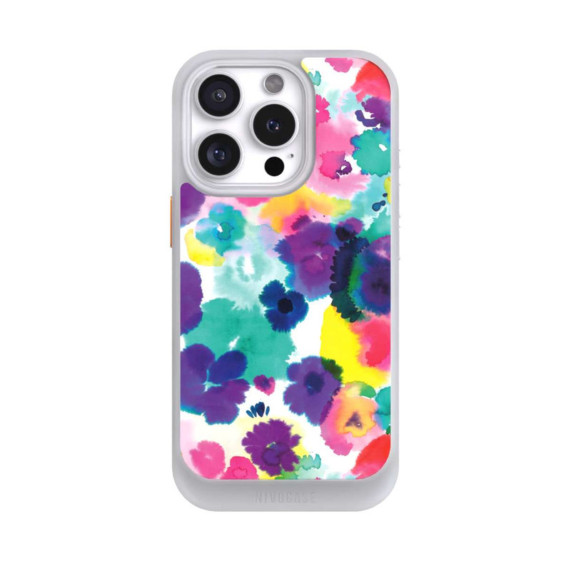 iPhone 16 Pro NIVOcore Fleurs aquarelles abstraites
