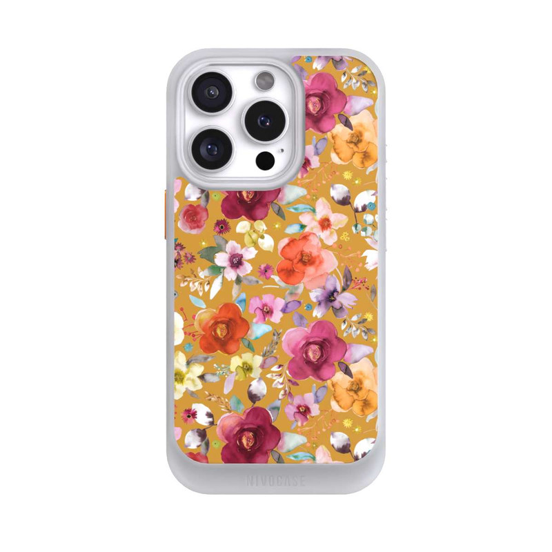 iPhone 16 Pro NIVOcore Bouquets de fleurs printanières moutarde
