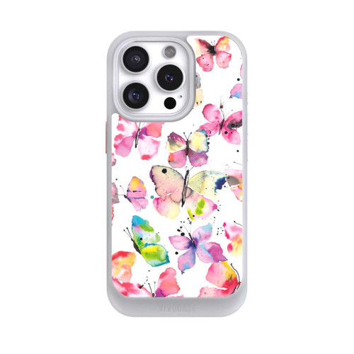 Apple iPhone 16 Pro NIVOcore Papillons de printemps aquarelle