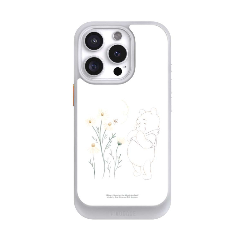 iPhone 16 Pro NIVOcore Winnie Puuh sieht sich Gänseblümchen an