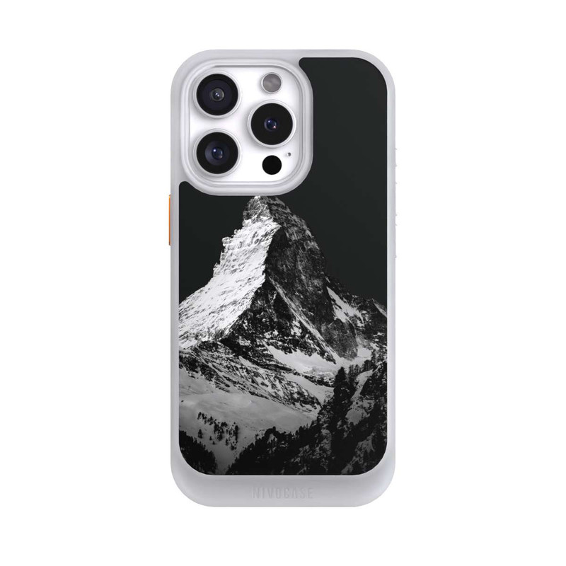 iPhone 16 Pro NIVOcore Snow Capped Mountains grey