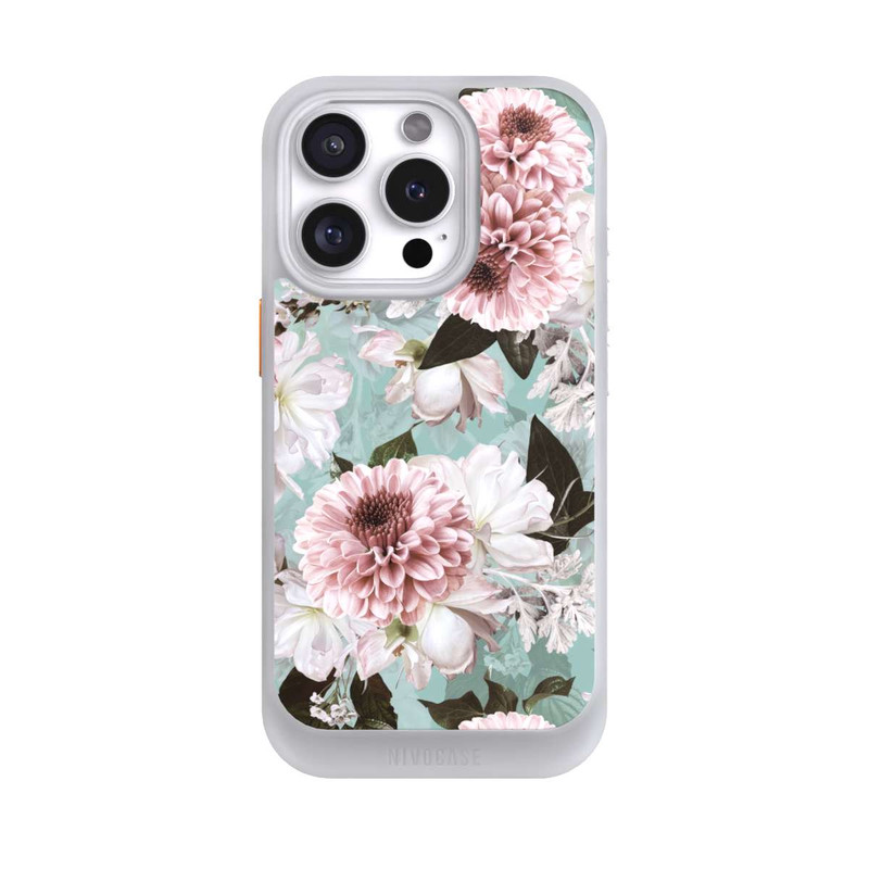 iPhone 16 Pro NIVOcore Flower Wallpaper Baroque Blue