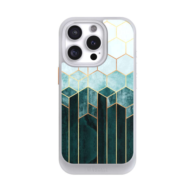 iPhone 16 Pro NIVOcore Teal Hexagons
