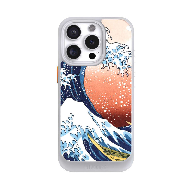 iPhone 16 Pro NIVOcore La Grande Vague de Kanagawa Rouge
