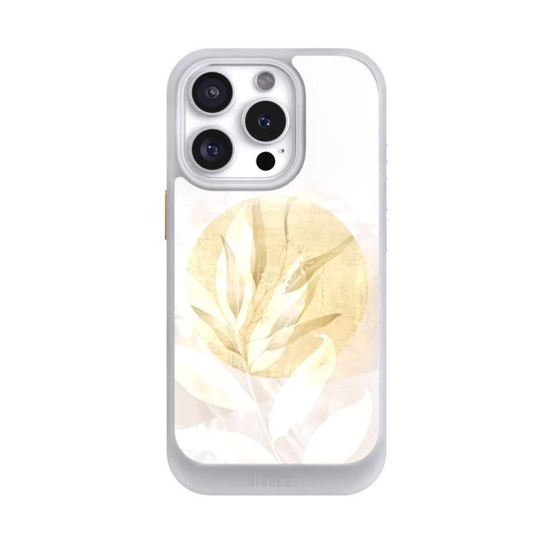 iPhone 16 Pro NIVOcore Boho Gold Blumen Kunst