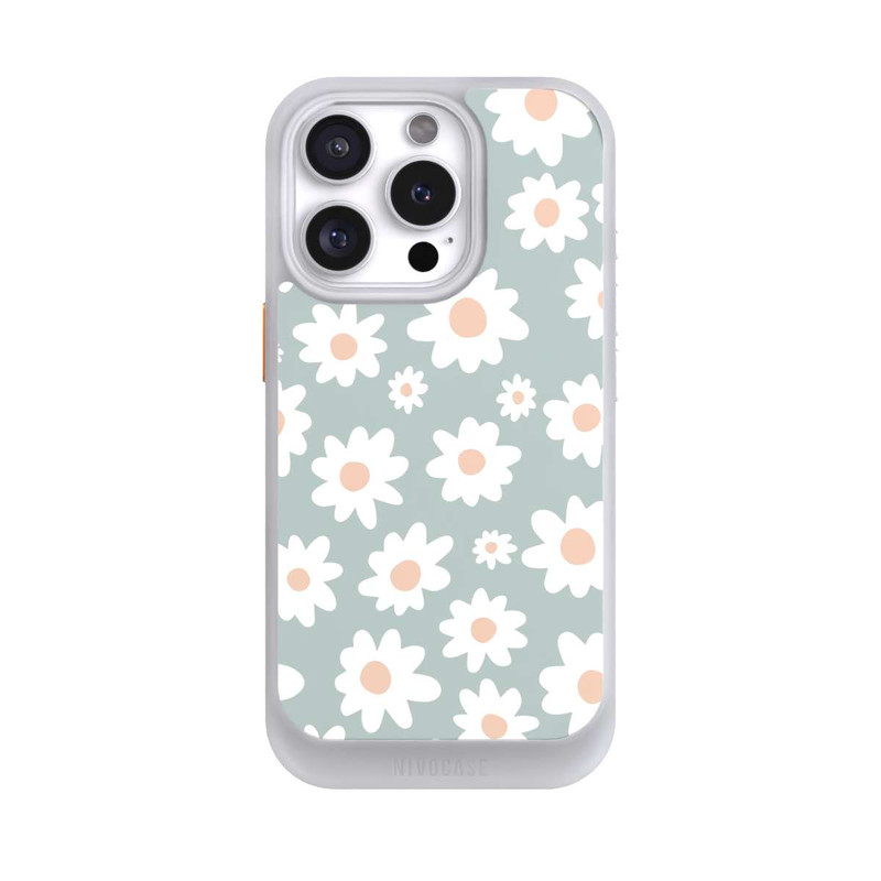 iPhone 16 Pro NIVOcore Gänseblümchen Muster grün