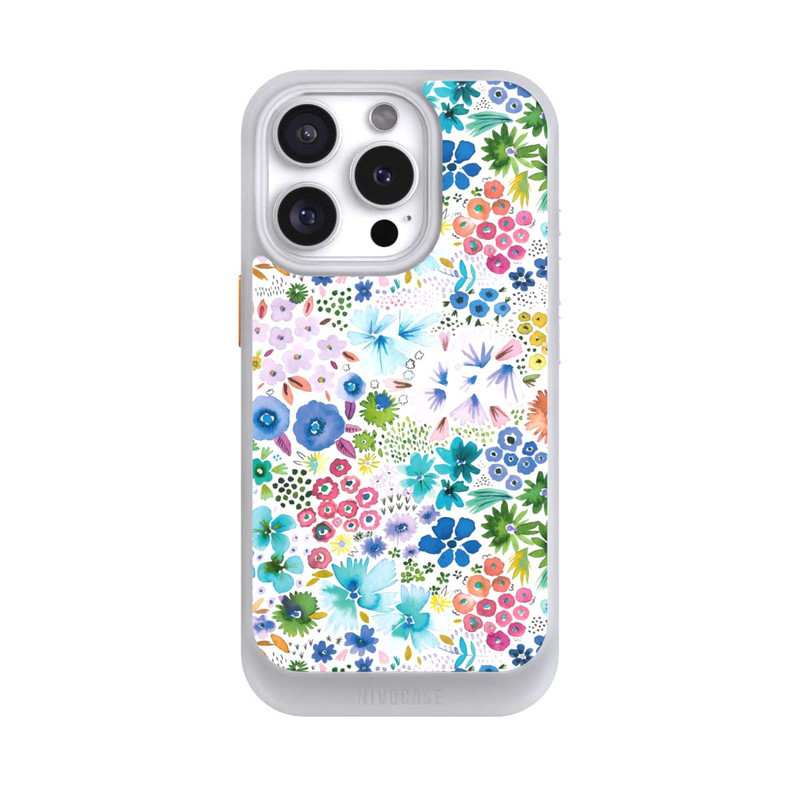 iPhone 16 Pro NIVOcore Petites Fleurs de Printemps Bleues