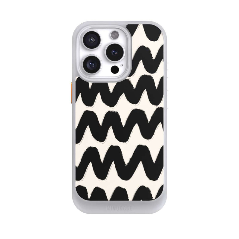 iPhone 16 Pro NIVOcore Schwarzes Wellenmuster