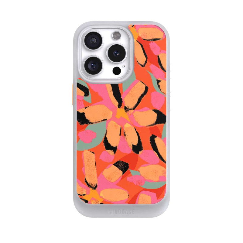 iPhone 16 Pro NIVOcore Orangenblüten-Muster