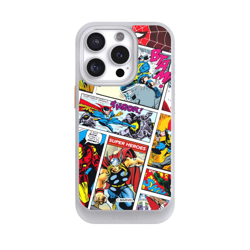 iPhone 16 Pro NIVOcore Marvel Retro Comic Blue