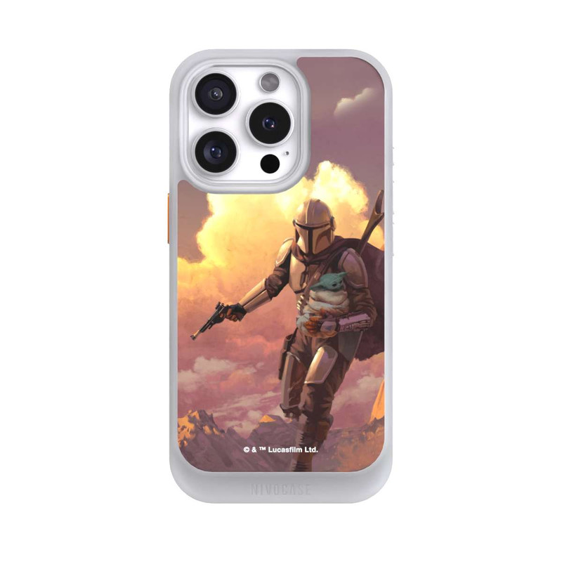 iPhone 16 Pro NIVOcore Der Mandalorianer und Grogu Sonnenguntergang Wolken