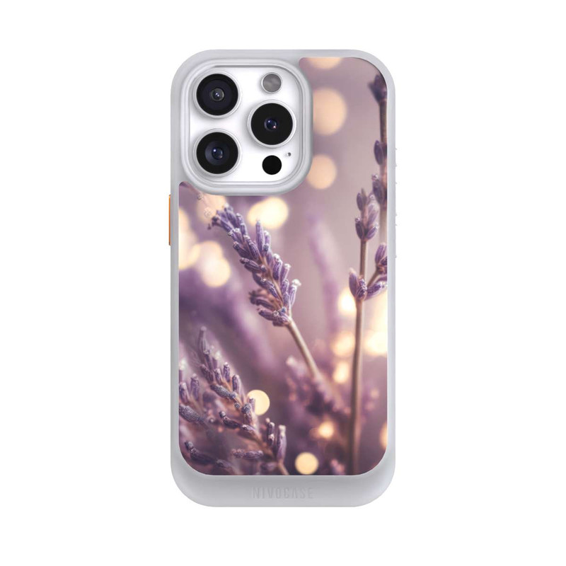 iPhone 16 Pro NIVOcore Lavender Close Up with AI