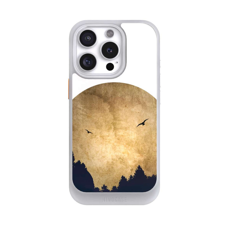iPhone 16 Pro NIVOcore Zwei Vögel vor Mond