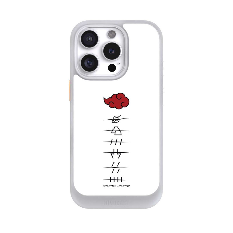 iPhone 16 Pro NIVOcore Akatsuki Mitgliedersymbole Weiß