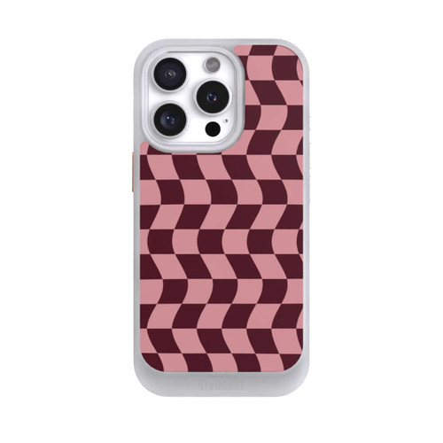 Apple iPhone 16 Pro NIVOcore Schachbrett Rot-Rosa