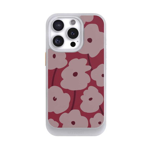 Apple iPhone 16 Pro NIVOcore Minimalistische Blumen Bordeaux