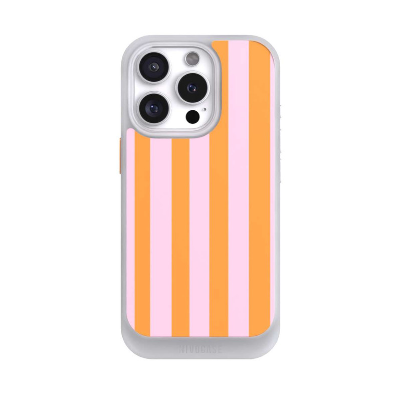 iPhone 16 Pro NIVOcore Orange Rosa Streifen