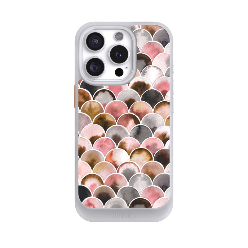 iPhone 16 Pro NIVOcore Japandi Scales Pink Brown