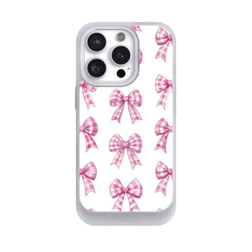 Apple iPhone 16 Pro NIVOcore Pink Gingham Hearts and Bows with AI