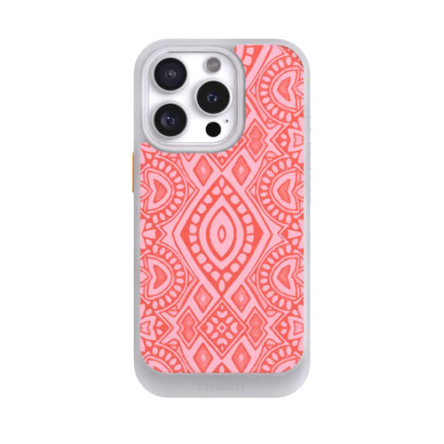 Apple iPhone 16 Pro NIVOcore Boho Geometric Intricate Tribal Design in Shades of Pink
