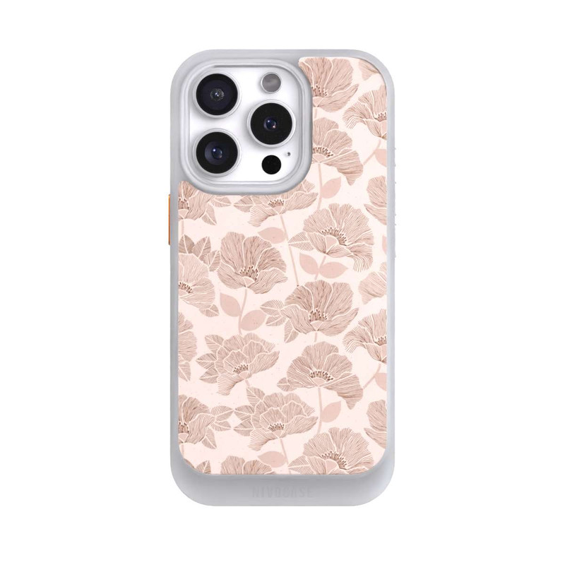 iPhone 16 Pro NIVOcore Brown Floral Block
