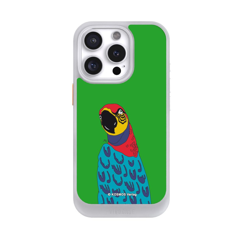 iPhone 16 Pro NIVOcore Drei Fragezeichen und der Super-Papagei