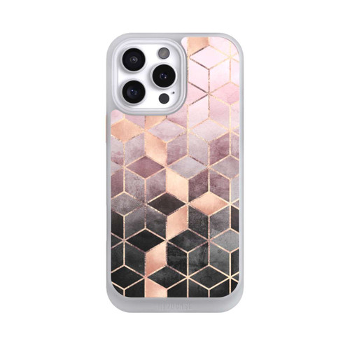 Apple iPhone 16 Pro Max NIVOcore Pink-grauer Farbverlauf Würfel Druck