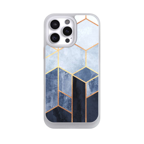 Apple iPhone 16 Pro Max NIVOcore Blauer Farbverlauf Sechsecke Golddruck