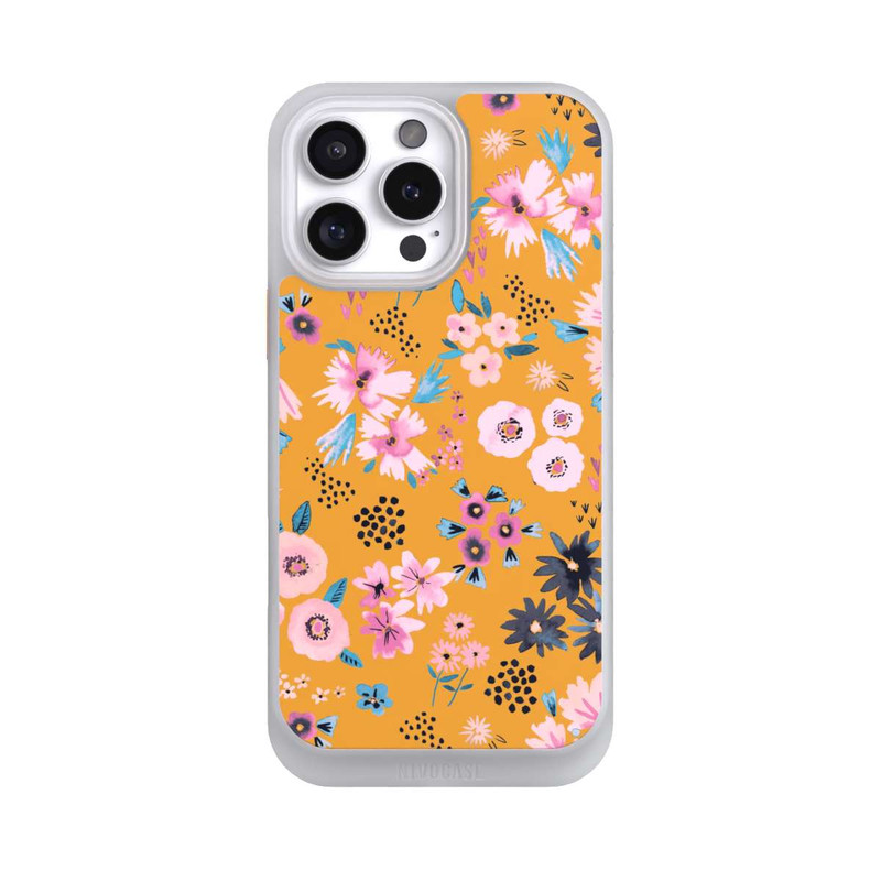 iPhone 16 Pro Max NIVOcore Kleine Blumen senfgelb