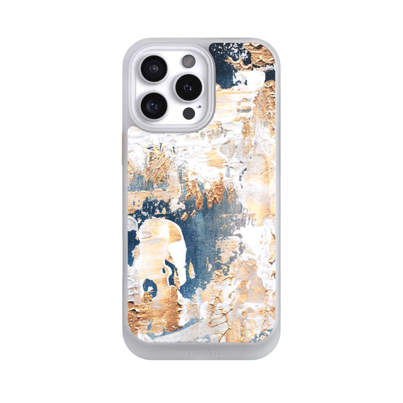 iPhone 16 Pro Max NIVOcore Abstraktion Blau und Gold