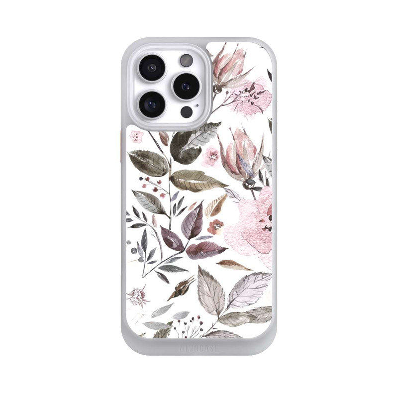 iPhone 16 Pro Max NIVOcore Aquarelle Fleurs Roses Brunes