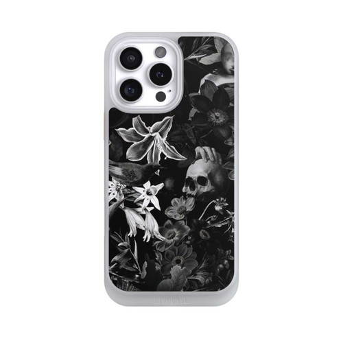 Apple iPhone 16 Pro Max NIVOcore Skulls and Flowers on Black Background
