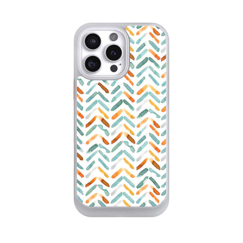 Apple iPhone 16 Pro Max NIVOcore Élégant Automne Chevron Bleu Orange