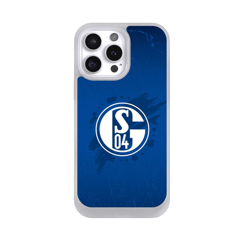 iPhone 16 Pro Max NIVOcore Schalke 04 Farbe Fleck Blau
