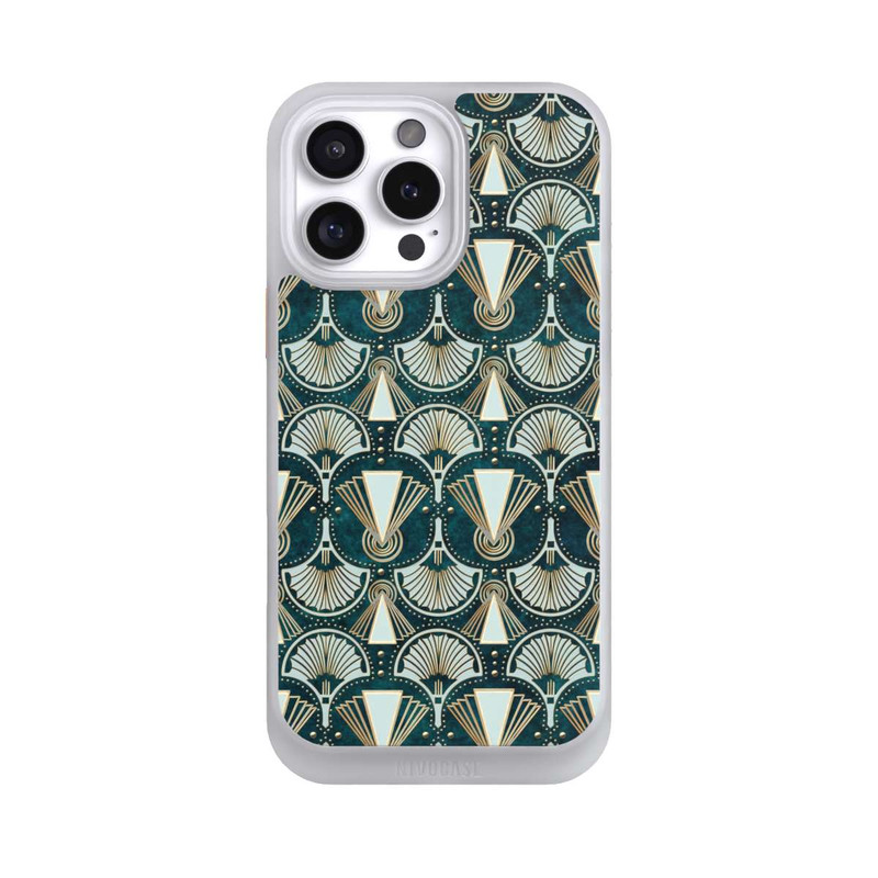 iPhone 16 Pro Max NIVOcore Art Deco Green Pattern