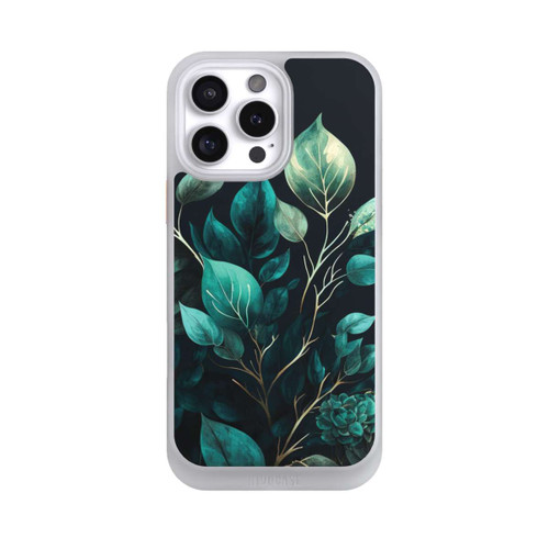 Apple iPhone 16 Pro Max NIVOcore Grüne Eukalyptus Blätter mit dunklem Hintergrund mit KI